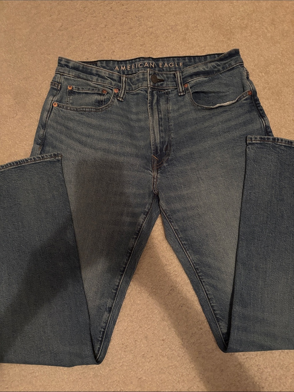 American Eagle Outfitters Men's Dark Blue Skinny Jeans